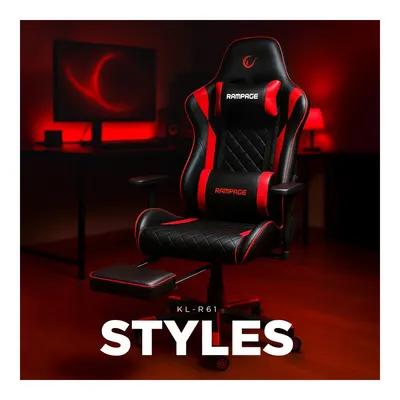 RAMPAGE STYLES KL-R61 Oyuncu Koltuğu Kırmızı