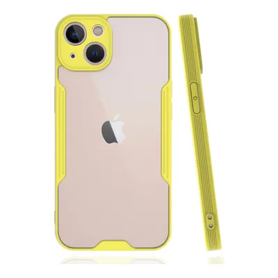 NEWFACE iPhone 14 Plus Uyumlu Platin Silikon Telefon Kılıfı Sarı