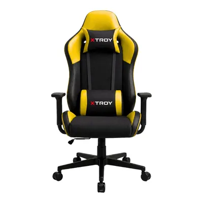 XTROY Bone Model 140° Yatan Kumaş Oyuncu Koltuğu Sarı
