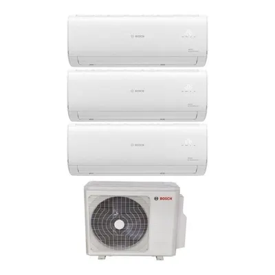 BOSCH Multi Split 27000 Btu 1 Dış + 3 İç Ünite 9000 + 9000 + 9000 BTU/h İnverter Klima Beyaz