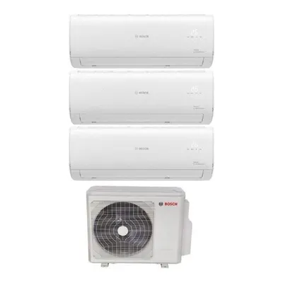 BOSCH Multi Split 42000 BTU 1 Dış + 3 İç Ünite 12000 + 12000 A++ Enerji Sınıfı 24000 BTU/h İnverter Klima Beyaz