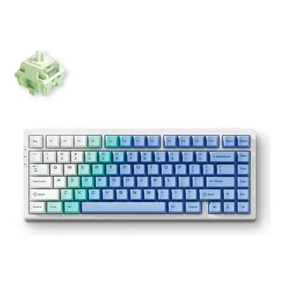 MCHOSE G75-12A G75 Pro Arctic Snow %75 Matcha Latte Switch V2 Hotswap RGB İngilizce Mekanik Kablosuz Oyuncu Klavyesi Mavi
