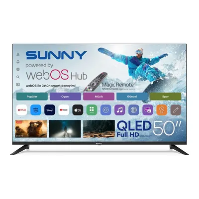 SUNNY SN50QUPRL-W02 Smart webOS 2.0S Sihirli Kumandalı 50 inç 126 cm Full-HD QLED TV
