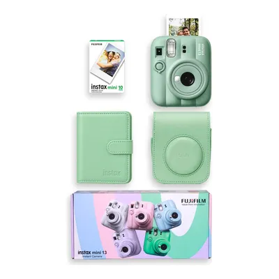 FUJIFILM Instax Mini 13 Çanta Albüm 10'lu Film Special Box Fotoğraf Makinesi Yeşil