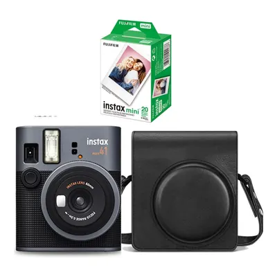 FUJIFILM Instax Mini 41 20'li Film ve Çanta Seti Analog Şipşak Fotoğraf Makinesi Siyah