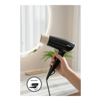 SINBO SHD-7053 Katlanabilir 1600W 1600 W Saç Kurutma Makinesi Siyah