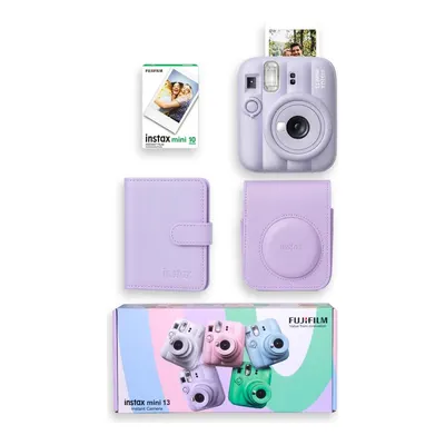 FUJIFILM Instax Mini 13 Çanta Albüm 10'lu Film Special Box Fotoğraf Makinesi Mor