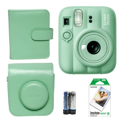 FUJIFILM Instax Mini 13 Çanta Albüm 10'lu Film Set Fotoğraf Makinesi Yeşil