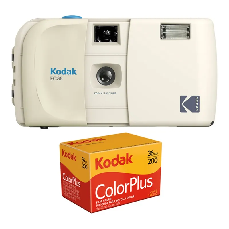 KODAK EC35 +Kodak Plus 200/36 Poz 35 mm Fotoğraf Makinesi Beyaz, görsel 1