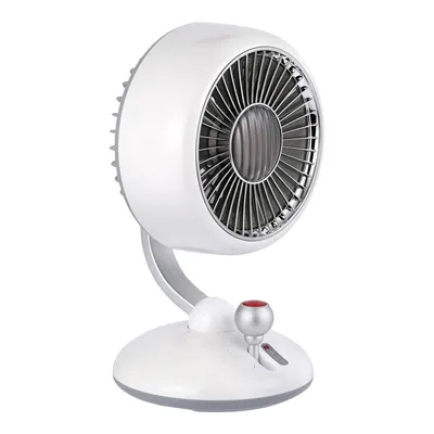 JUO Q3 Şarjlı Fan LED Işıklı Taşınabilir Mini 3 Kademeli Retro Masaüstü Vantilatör Beyaz