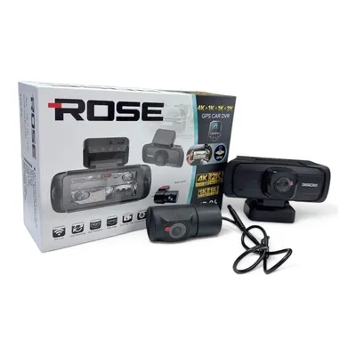 ROSE MR-84 Wi-Fi 4 GPS'li DVR Led Ekran Gece Renkli Sesli 4K+2K+1K+1K Araç İçi Kamera
