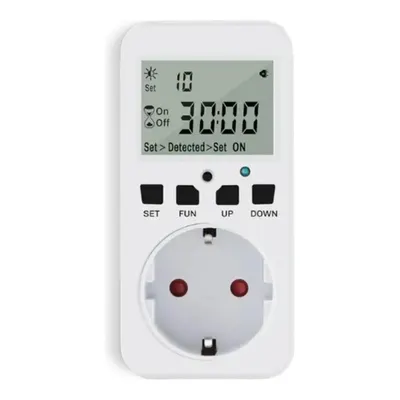 WELLHISE TM08 Hassasiyet Ayarlı Geri Sayımlı Işık Sensörü 16 A 3680 W Fotoselli Priz