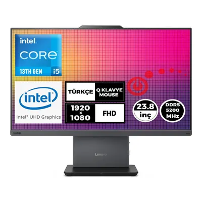 LENOVO ThinkCentre Neo 50a 24 G5 FHD 12SC000YTR 001 Intel Core i5-13420H 16 GB 512 GB 23,8 inç FreeDOS All In One Bilgisayar Gri