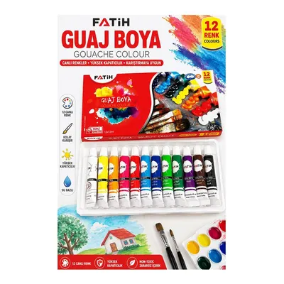 Artlantis Guaj Boya 12 Renk 12 ml