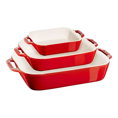 Staub Fırın Kabı Seti 3 Parça Kiraz