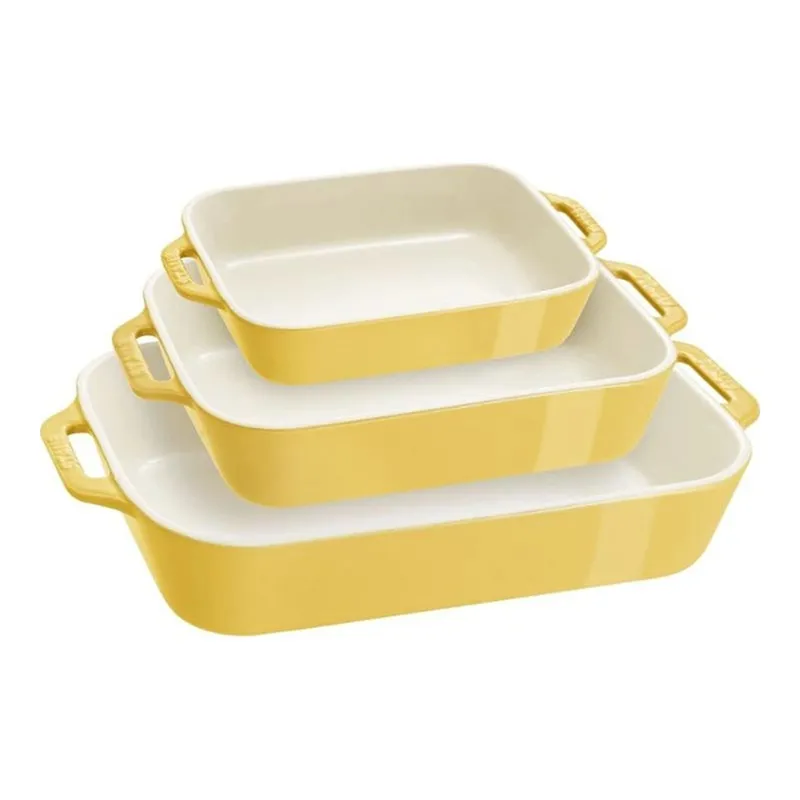 Staub Fırın Kabı Seti 3 Parça Sarı, görsel 1