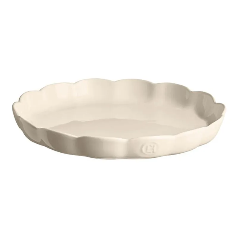 Emile Henry Madeleine Yuvarlak Tart Kalıbı 31 Cm - Ekru, görsel 1