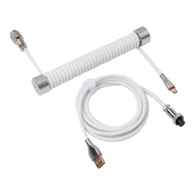 GravaStar Sarmal Aviator USB Type-C Mekanik Klavye Uyumlu Beyaz Oyuncu Kablosu 1.85m