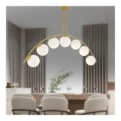 Apliqa Fralde 7'li Gold Modern Mutfak Cafe Restoran İçin Uygun Retro Salon Avize