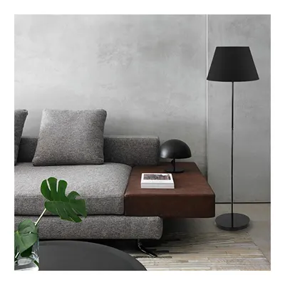 Apliqa Flora Tekli Siyah Şapkalı Siyah Dekoratif Modern Tasarım Retro Salon Lambader