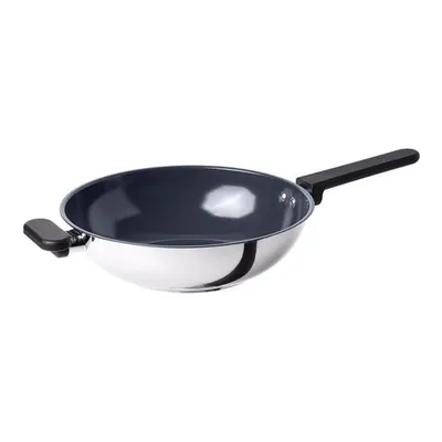 MIDDAGSMAT wok tava, yapışmaz kaplama-paslanmaz çelik