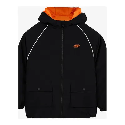 Skechers Outerwear Reversible Coated Çocuk Siyah Günlük Mont
