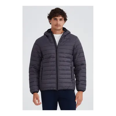 Skechers Essential Hooded Erkek Gri Günlük Mont