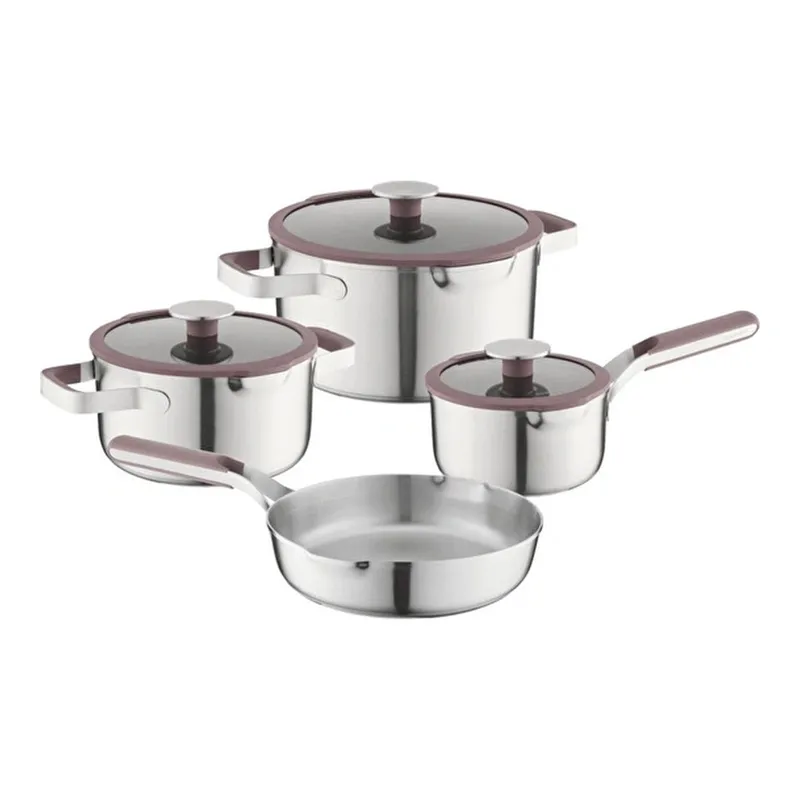 Berghoff Home Elements 7li Tencere Seti Aubergine, görsel 1