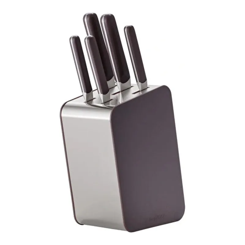 Berghoff Home Elements 6lı Bıçak Bloğu Seti Peppercorn, görsel 1