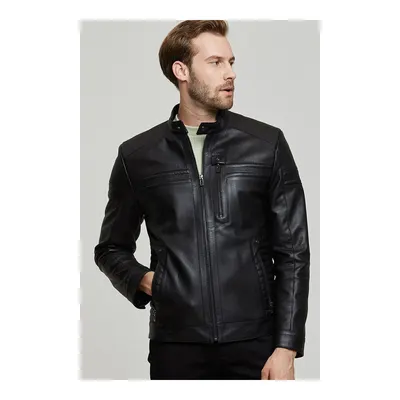 Gobert Erkek Slim-Fit Deri Mont