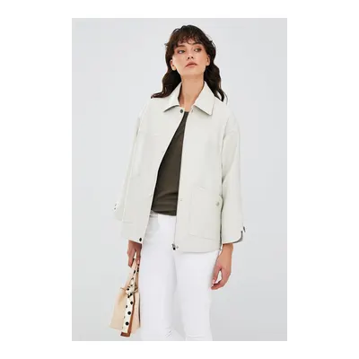 Karen Kadın Oversize Deri Ceket