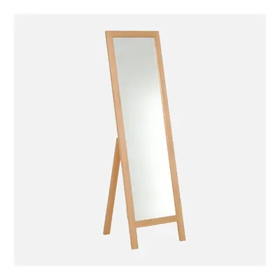 Ahşap Ayaklı Boy Aynası Naturel 40x145 cm