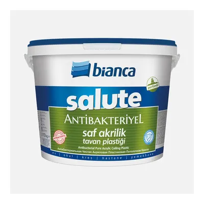 Bianca 10 KG Salute Mat Tavan Saf Akrilik Antibakteriyel Boya Beyaz