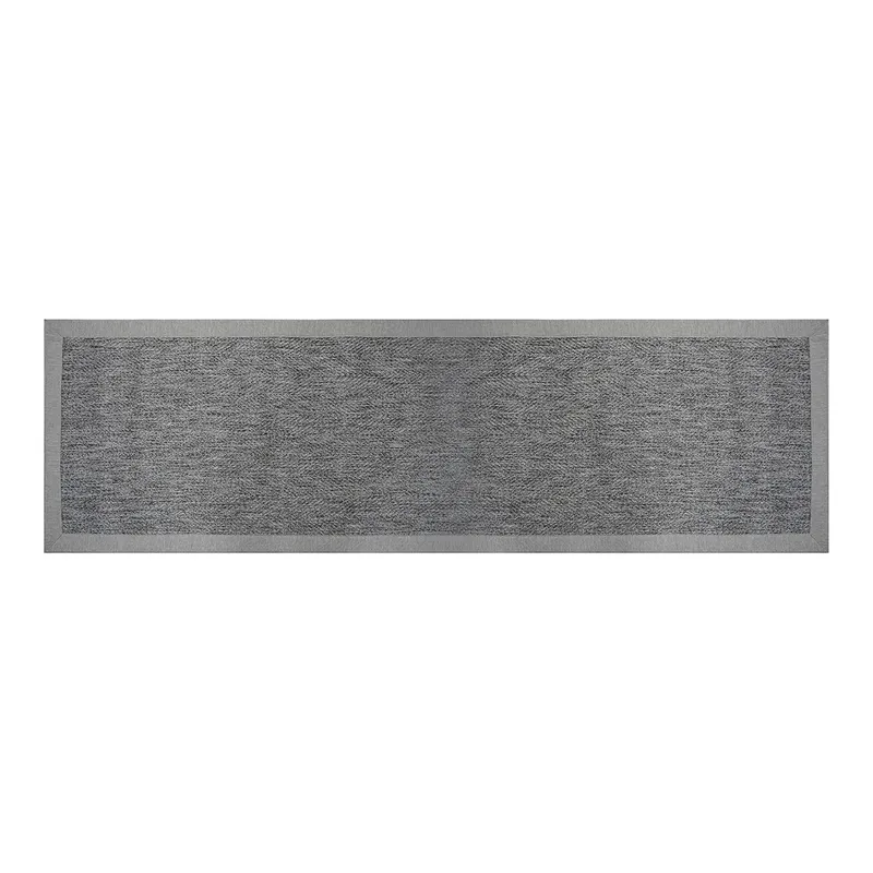 Güven Collection Nature Rustic Bordürlü Sisal Halı Gri 80x300 cm, görsel 1
