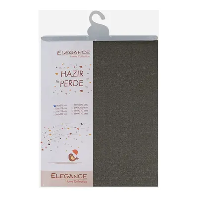 Elegance Milpa Keten Fon Perde Gri