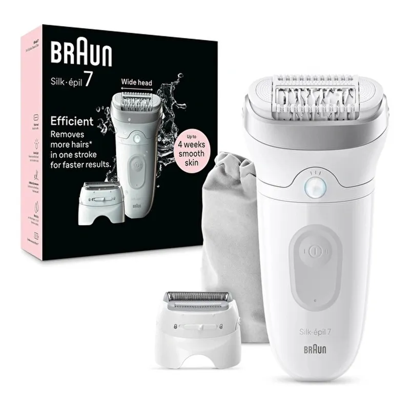 Braun SE 7041 Silk Epil 7 Islak ve Kuru Kalıcı Pürüzsüz Cilt Epilasyon Cihazı Beyaz, görsel 1