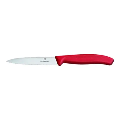 Victorinox Tırtıklı Soyma Bıçağı Sivri Kırmızı 10 cm