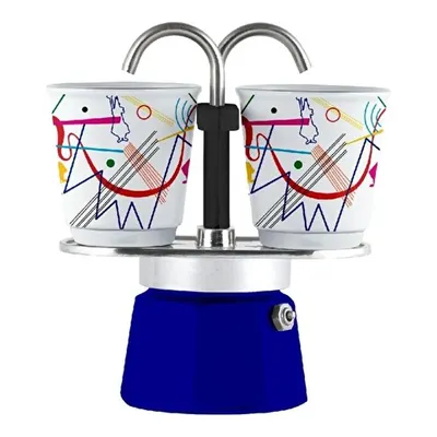 Bialetti Mini Express Mokapot Kandinsky + 2 Espresso Fincanı