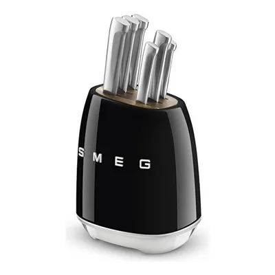Smeg Retro Standlı Bıçak Seti Siyah Kbsf02bl