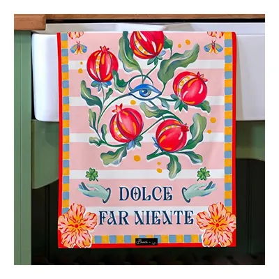 Baci Milano Dolce Far Niente Nar Desenli Renkli Pamuklu ve Polyester Mutfak Havlusu 45 x 60 cm