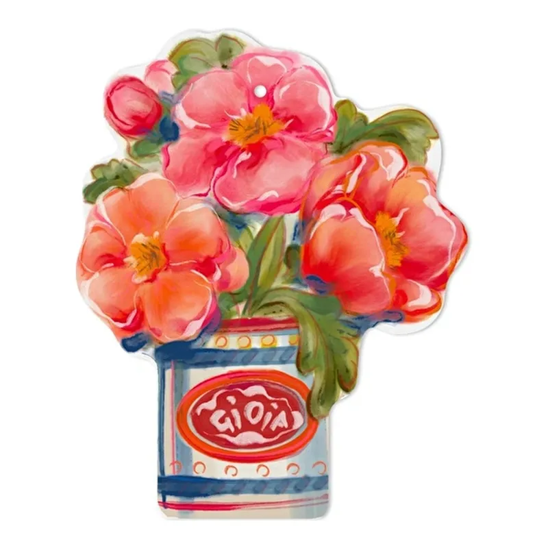 Baci Milano Dolce Far Niente Çiçekli Vazo Desenli Asılabilir Melamin Kesme Tahtası Orta Boy 24 x 29 cm, görsel 1