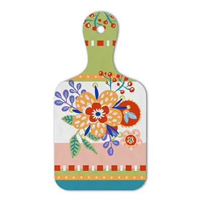 Baci Milano Mamma Mia Çiçek Desenli Kesme Tahtası 12,5 cm x 25 cm