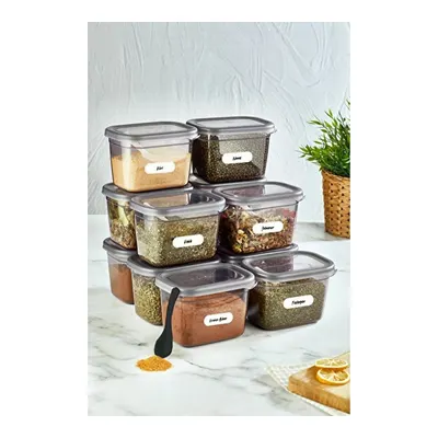 Vienev Etiketli Kaşıklı Peggy 12li Dikdörtgen Baharatlık 800 Ml