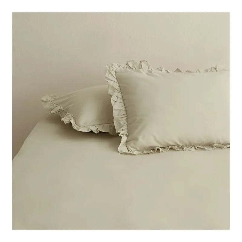 Home Basic 2'li Fırfırlı Yastık Kılıfı Adaçayı, görsel 1
