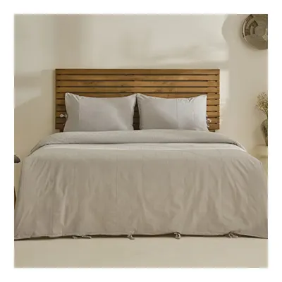 Home Carmine %100 Pamuk Nakışlı Çift Kişilik Nevresim Takımı Gri