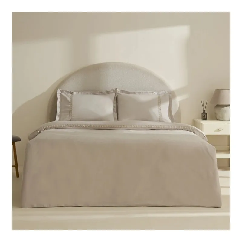 Home Miel %100 Pamuk Saten Çift Kişilik Saten Nevresim Takımı Taş, görsel 1