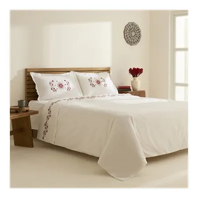 Home Layali Nakışlı Çift Kişilik Nevresim Takımı Beyaz