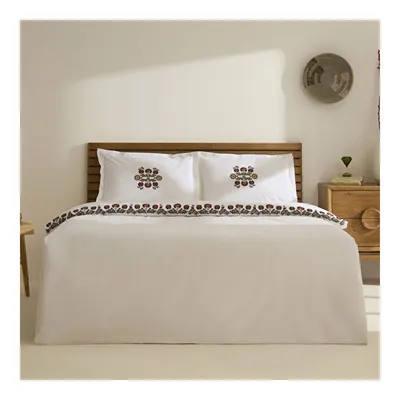 Home Nubea Nakışlı Çift Kişilik Nevresim Takımı Beyaz