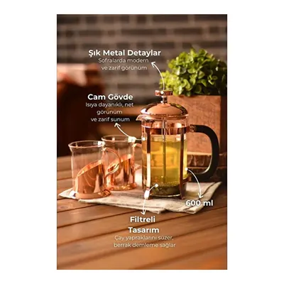 Bambum Taşev Holmes French Press Set 600 Ml