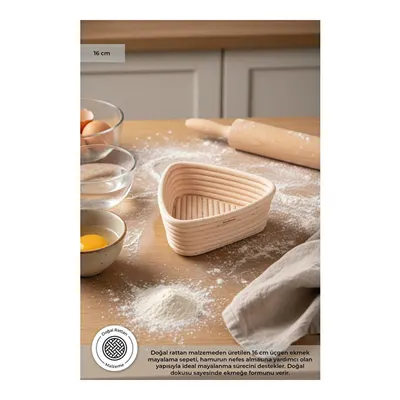 Bambum Puder - Ekmek Mayalama Sepeti Üçgen 16 Cm